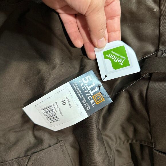 NWT MENS 40x39 5.11 TACTICAL 74326 TWILL PDU CARGO CLASS-B PANTS BROWN UNHEMMED. - Picture 5 of 7